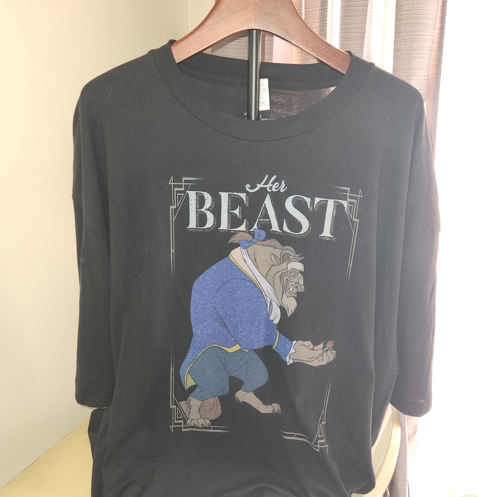 Disney Black 'Her Beast' Short Sleeve Tee